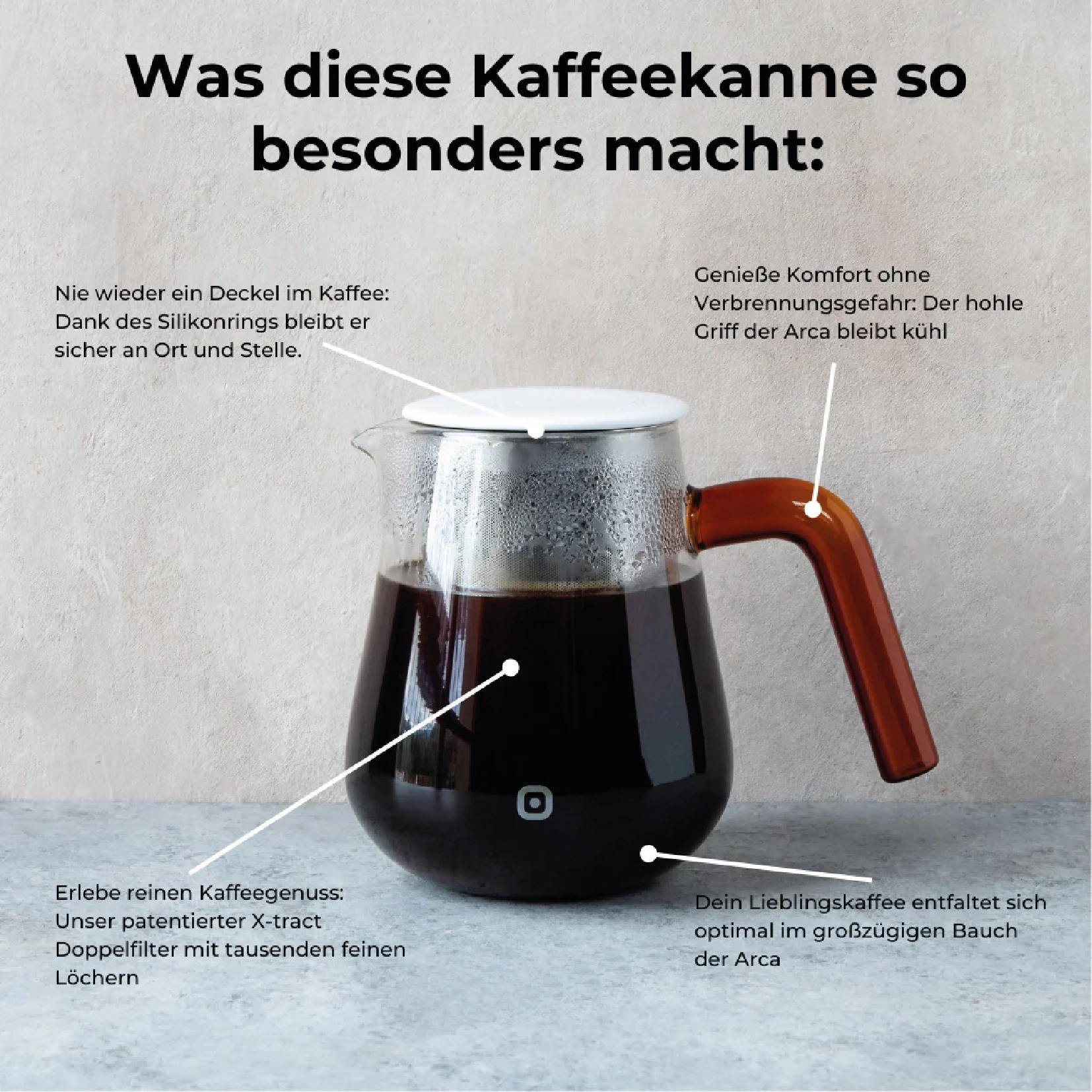 Kaffee Kanne mit X-tract Doppelfilter